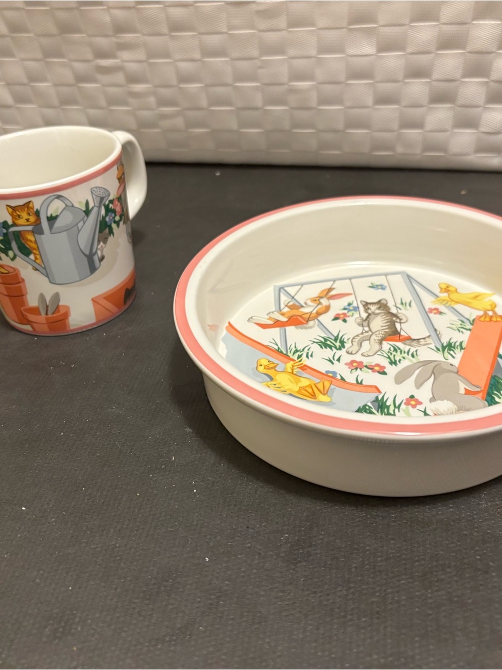 Tiffany & Co. White Ceramic Dish and mug
